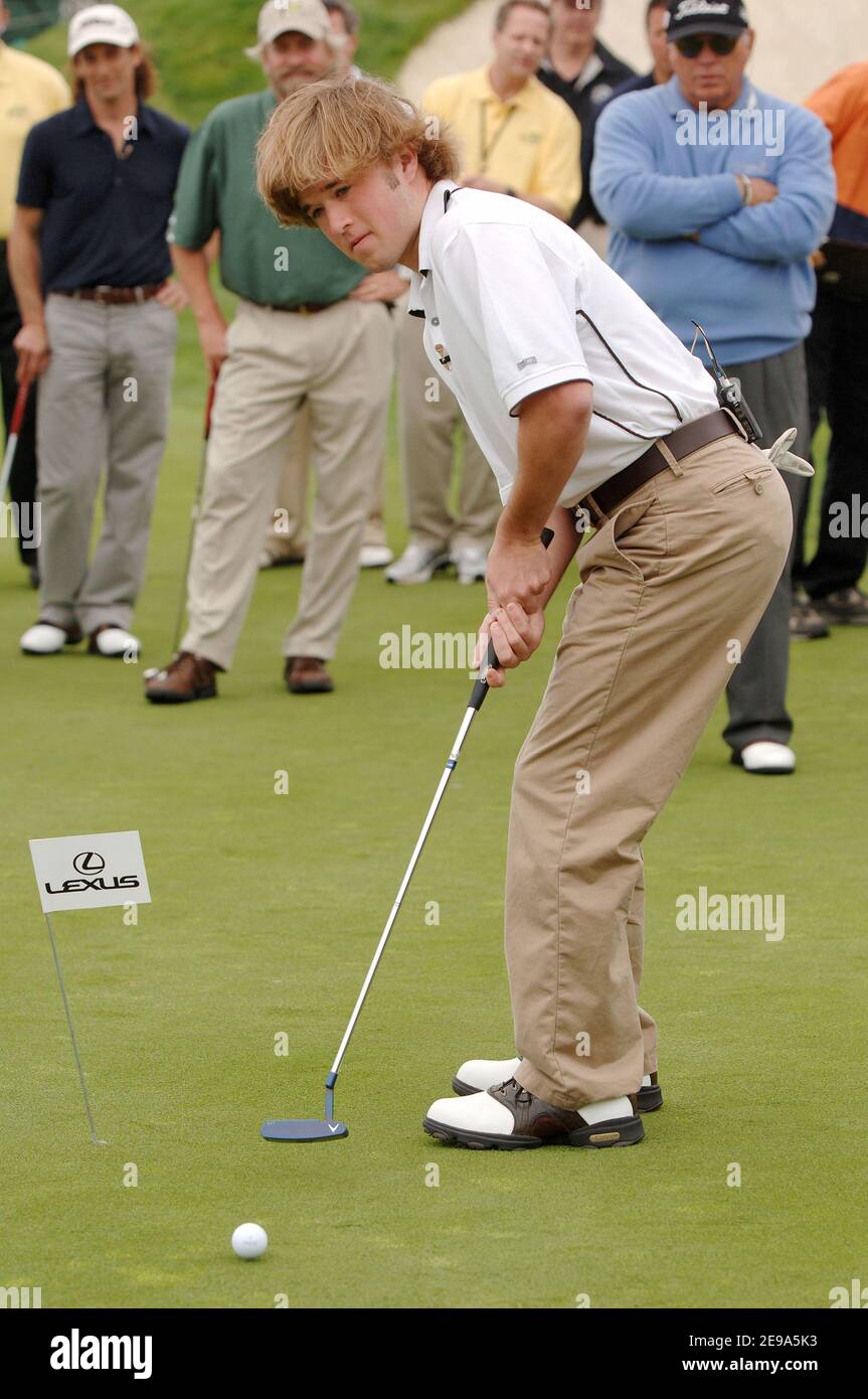 Haley Joel Osment nimmt am 7. Mai 2006 am jährlichen Michael Douglas Celebrity Golf 8th im Trump National Golf Club in Los Angeles, CA, USA, Teil. Foto von Lionel Hahn/ABACAPRESS.COM Stockfoto