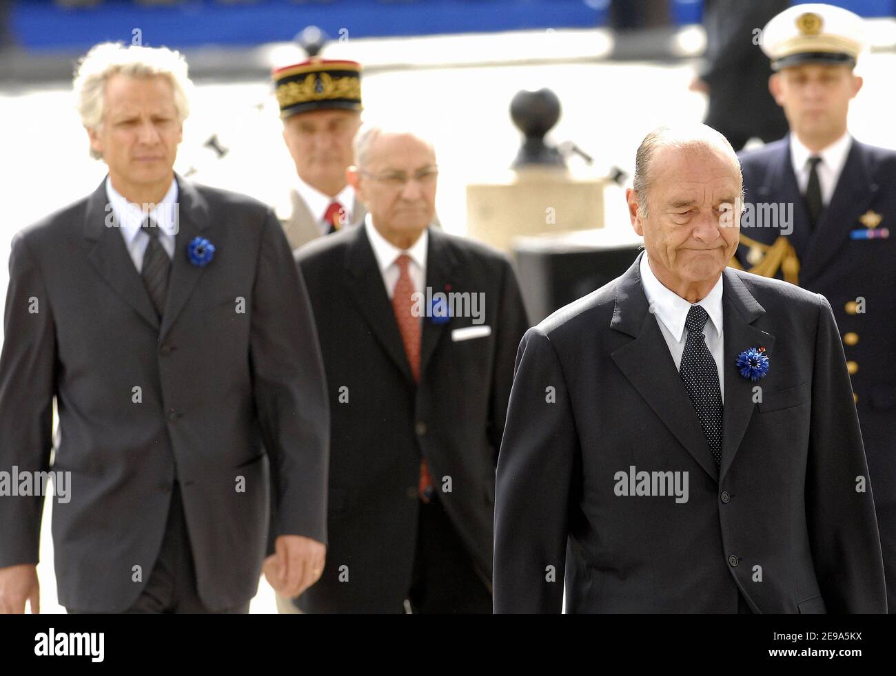 Der französische Präsident Jacques Chirac und der französische