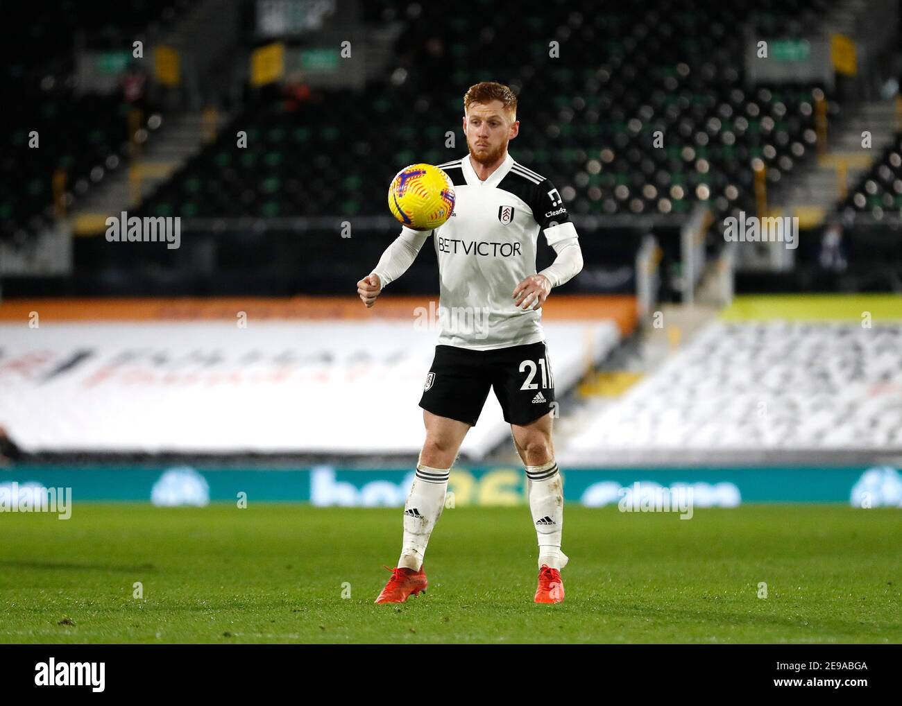 Craven Cottage, London, Großbritannien. Februar 2021, 3rd. English Premier League Football, Fulham versus Leicester City; Harrison Reed of Fulham Credit: Action Plus Sports/Alamy Live News Stockfoto