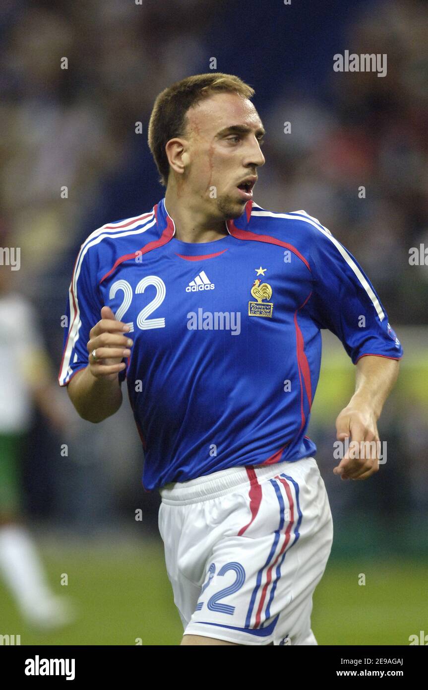 Franck Ribery tritt beim Freundschaftsspiel Frankreich gegen Mexiko am 27. Mai 2006 im Stade de France in der Nähe von Paris an. Frankreich gewann 1-0. Foto von Nicolas Gouhier/Cameleon/ABACAPRESS.COM Stockfoto