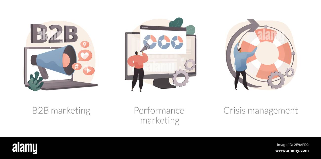 Werbung und Beratung abstrakte Konzept Vektor Illustrationen. Stock Vektor