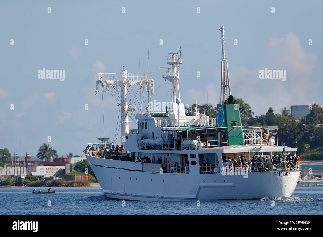 MV Fair Lady, Inter-Island Ferry, in der Nähe von Noro, New Georgia, Salomonen, Westpazifik 16. Januar 2017 Stockfoto