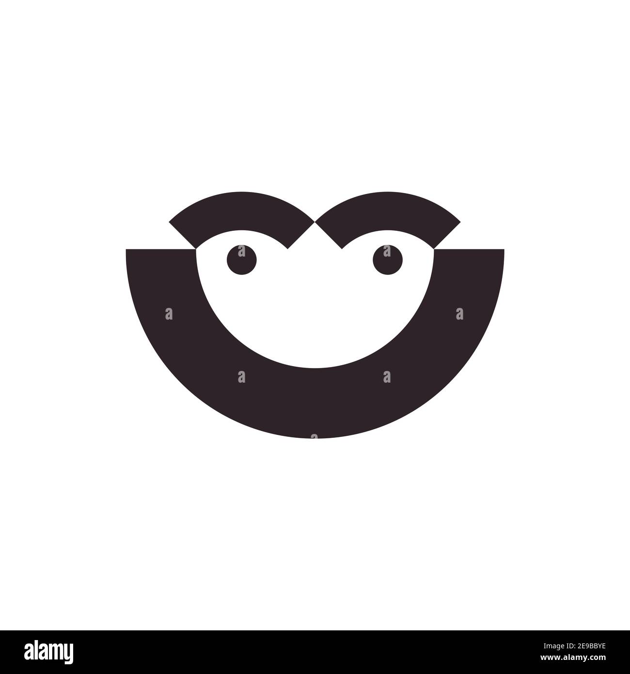 Vektor Lächeln in verschobenen Form Stil. Digitale Kunst Stock Vektor