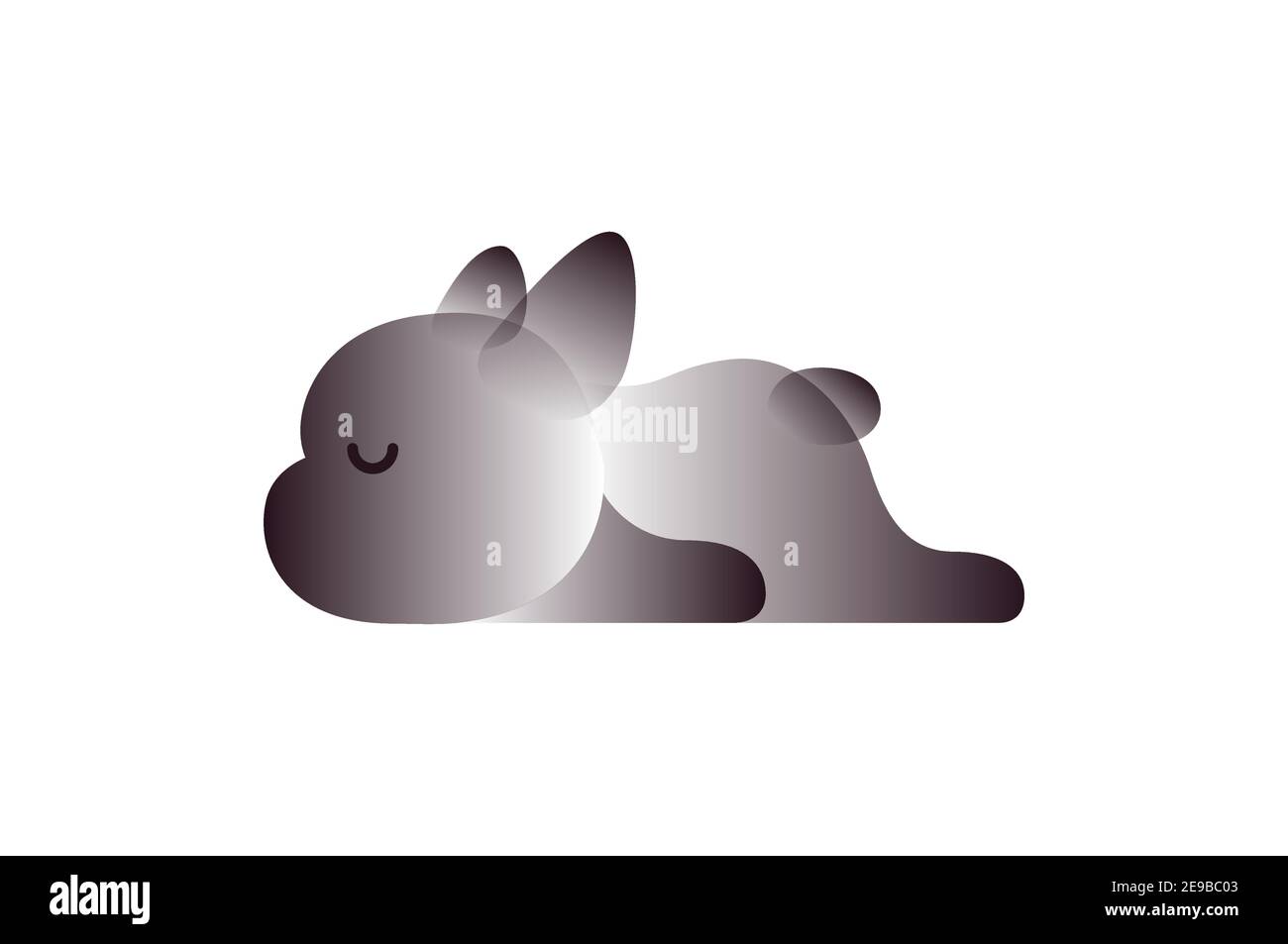 Vector Hund im Gradienten-Stil. Digitale Kunst Stock Vektor