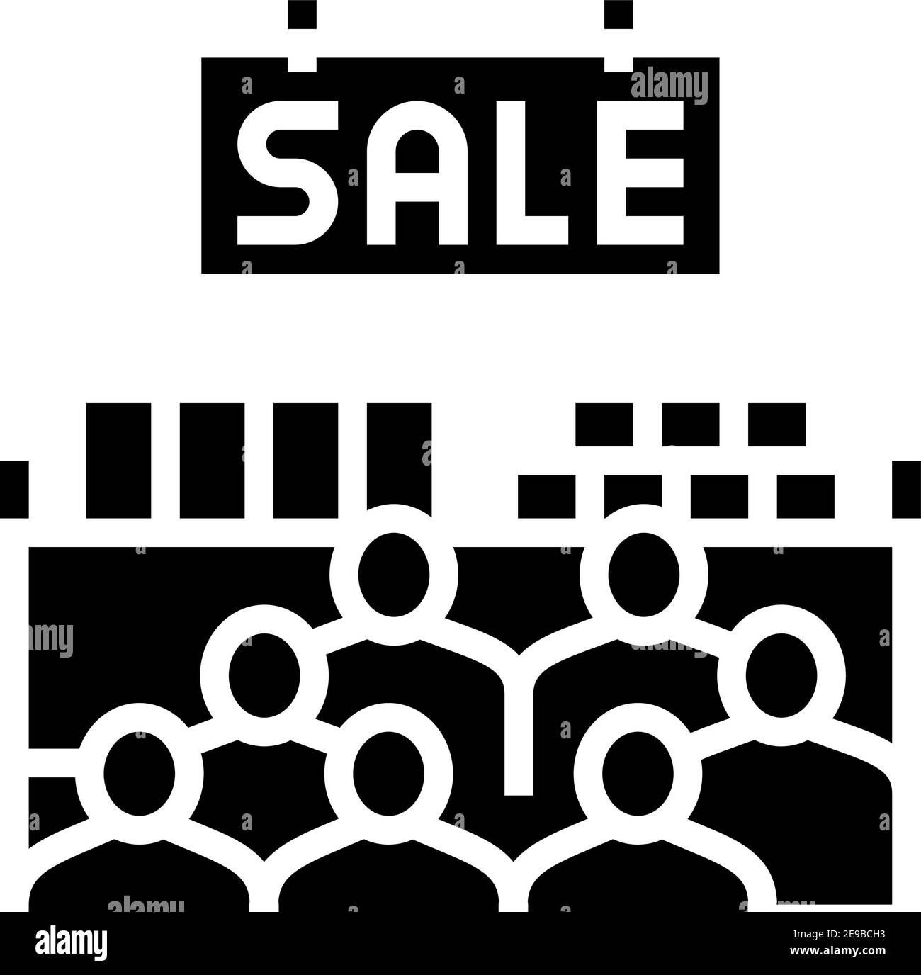 Sesonal Verkauf Glyphe Symbol Vektor Illustration Stock Vektor