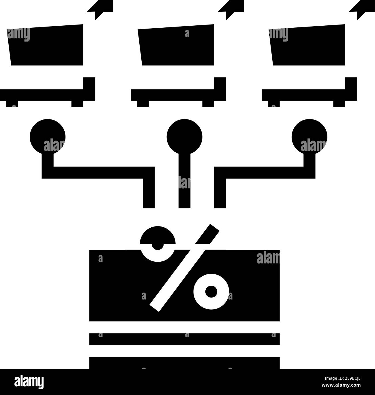 Rabatt Karte Glyphe Symbol Vektor-Illustration Stock Vektor