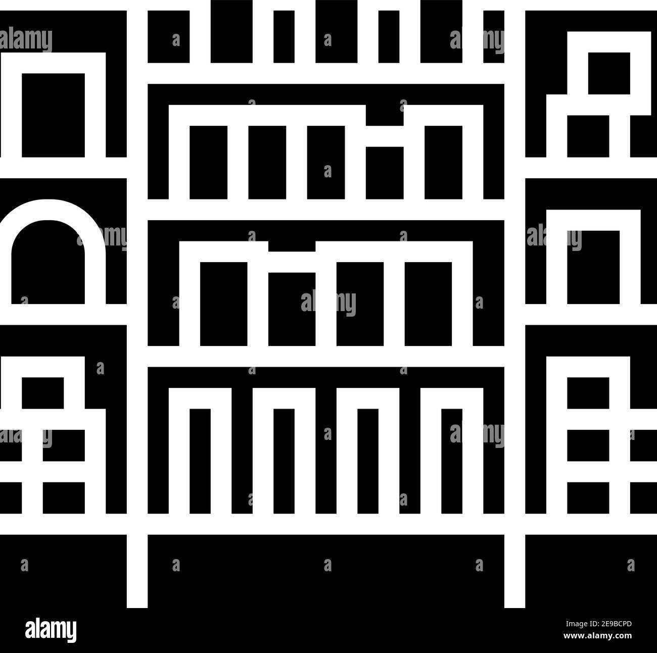 Lebensmitteltheke Produkt Store Glyphe Symbol Vektor Illustration Stock Vektor