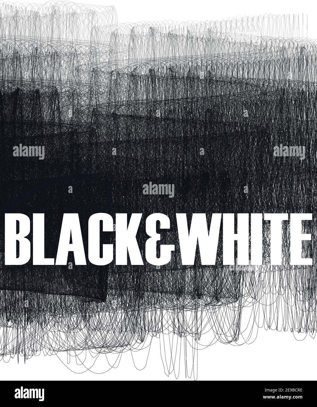 Abstrakter schwarz-weiß schattierter Hintergrund. Vektorgrafik Muster von dünnen Linien Stock Vektor
