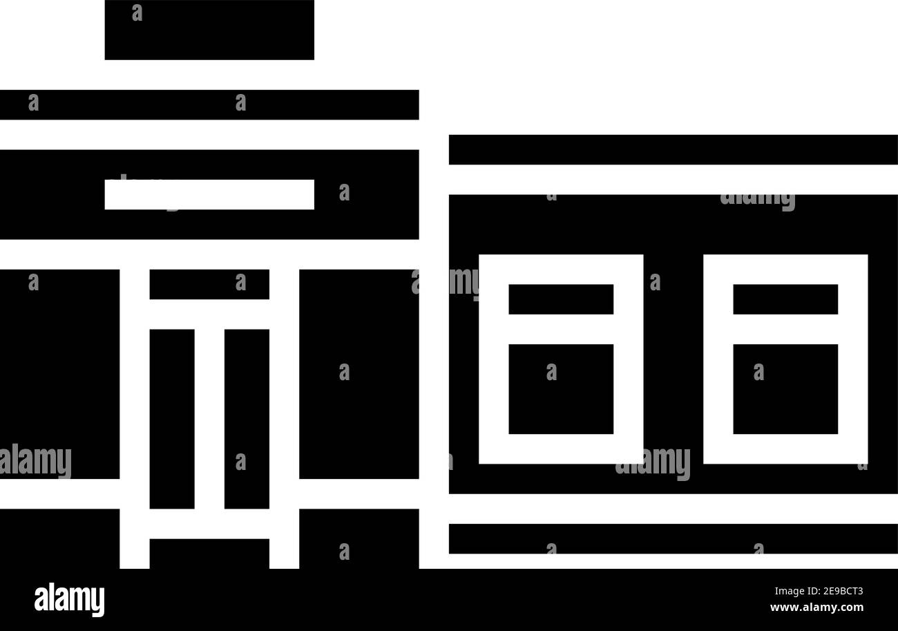 Abbildung des Symbolvektors für das Gebäude Stock Vektor