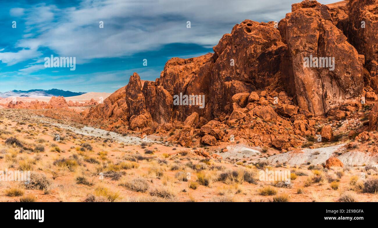 Gibralter Rock, Valley of Fire State Park, Nevada, USA Stockfoto