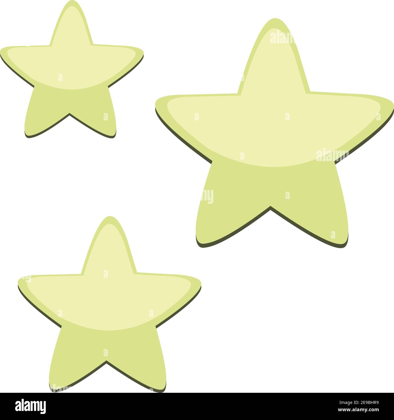 Vektor-Illustration von gelben Sternen Emoticon Stock Vektor