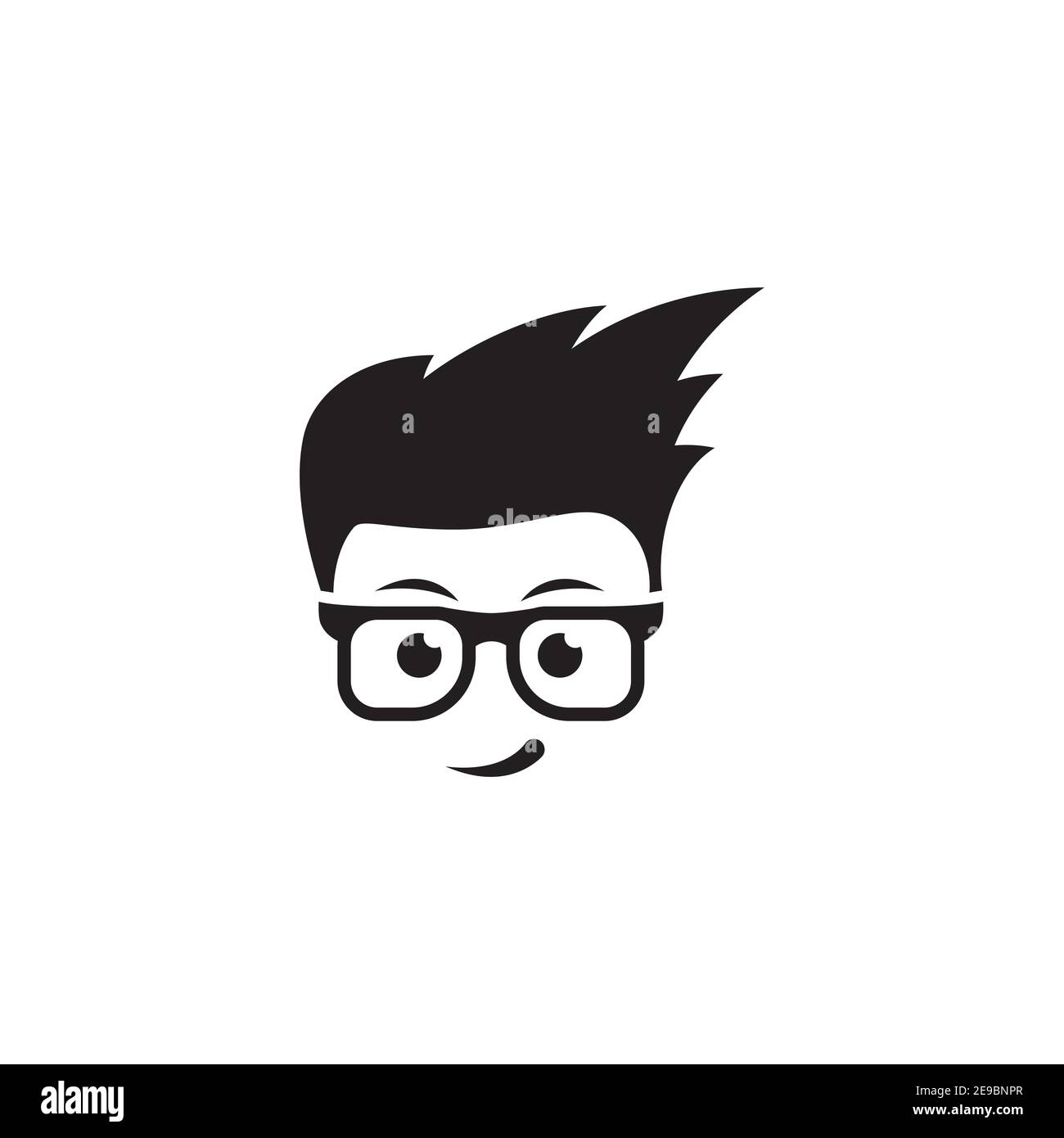 Geek Boy Vektor Symbol Design Illustration Vorlage Stock Vektor