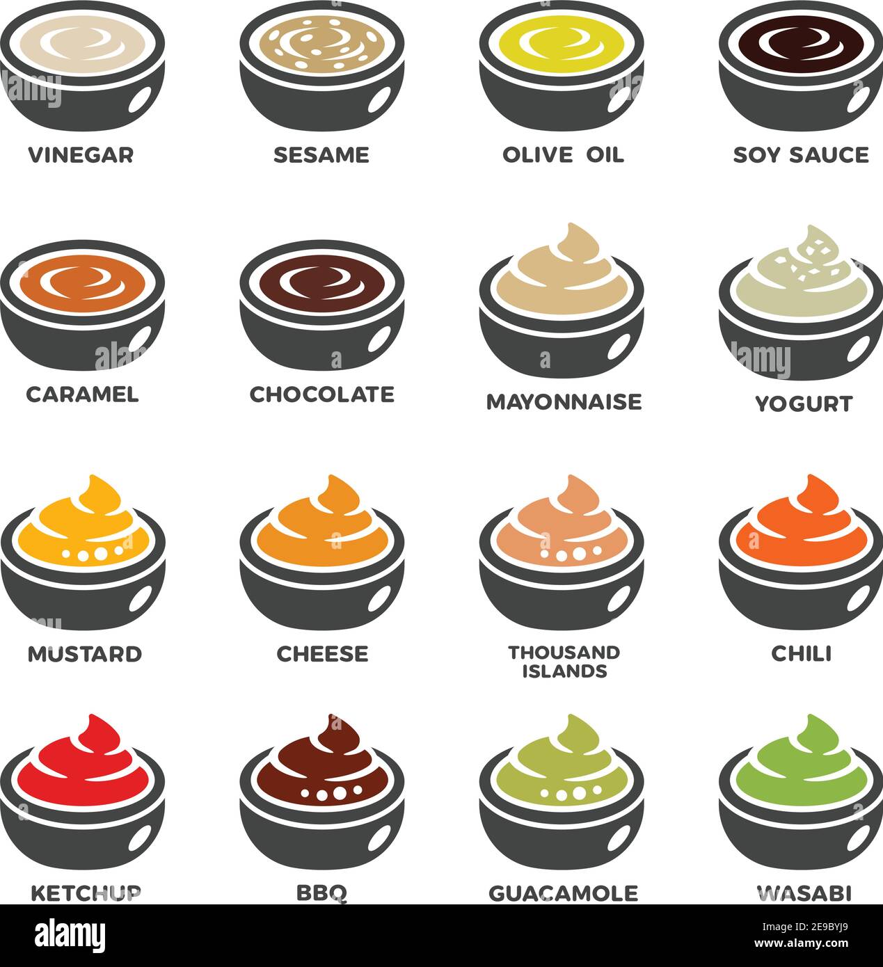 Symbol für Sauce und Würze, Vektor und Illustration Stock Vektor