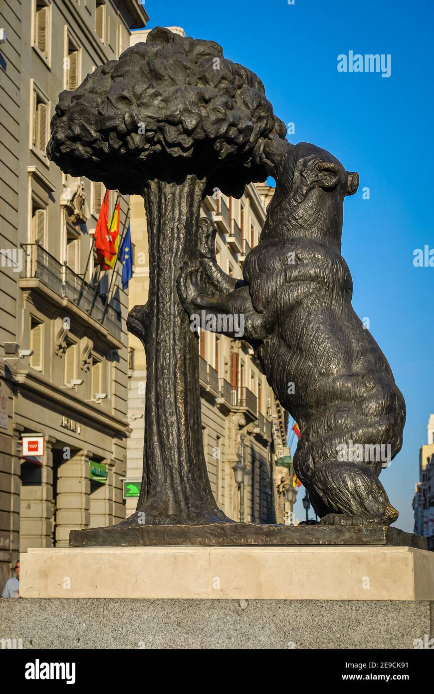 Die Statue des Bären und der Erdbeerbaum, Madrid, Spanien Stockfoto