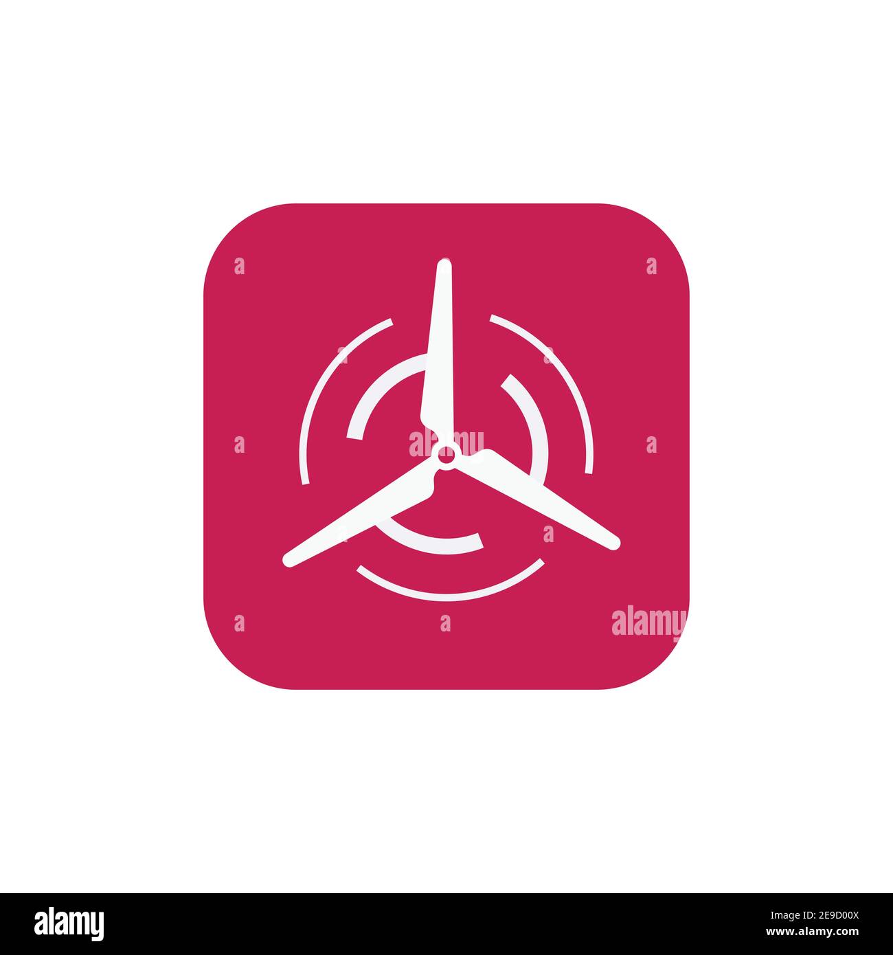 Symbol für grüne Energie der Windenergieanlage. Umweltfreundliches Konzept. Vektorgrafik Stock Vektor