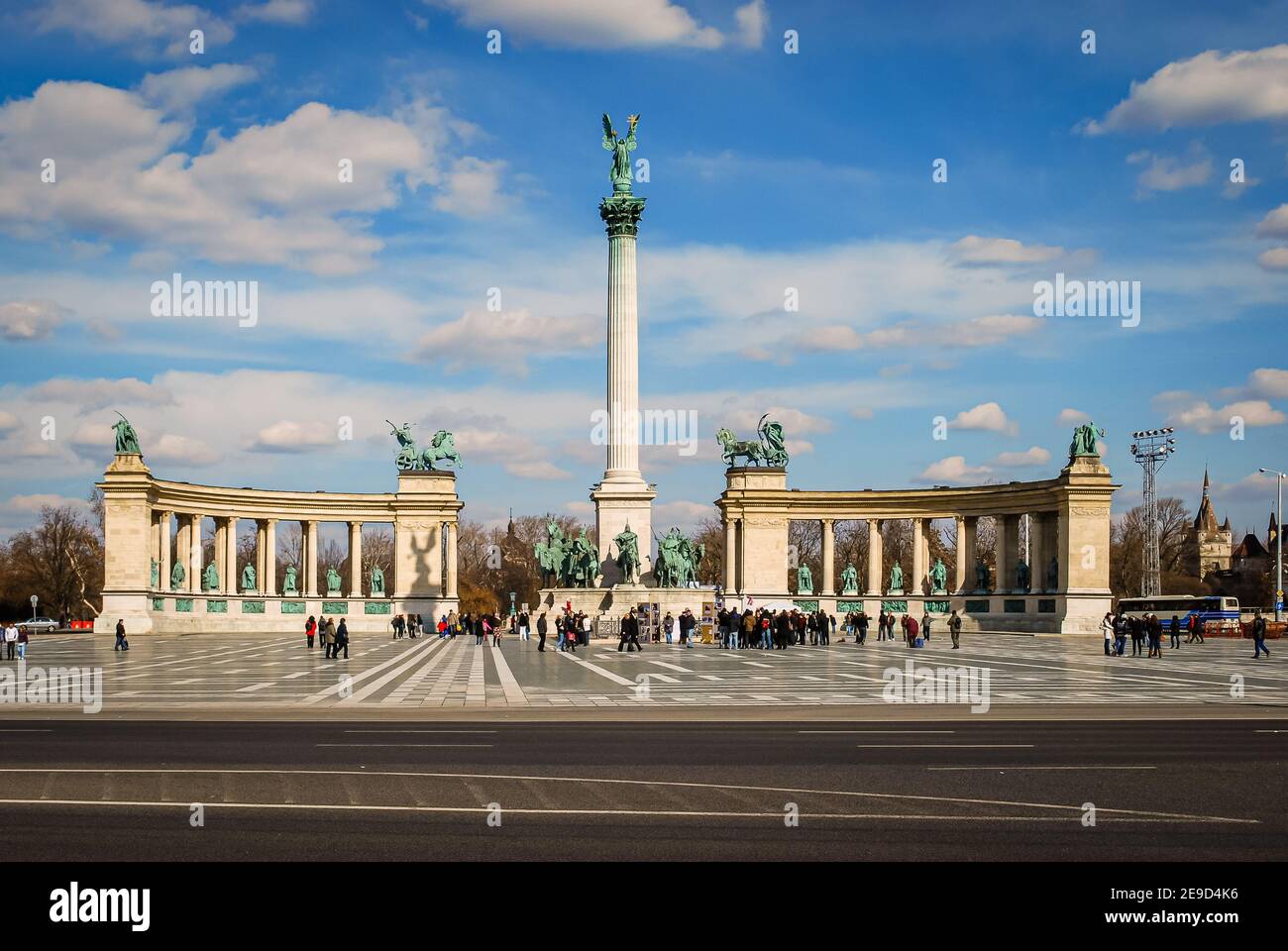 Millennium Monument auf Heldenplatz, Budapest, Ungarn Stockfoto