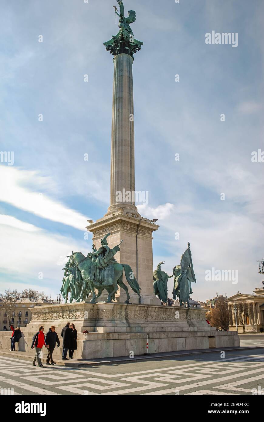 Millennium Monument auf Heldenplatz, Budapest, Ungarn Stockfoto