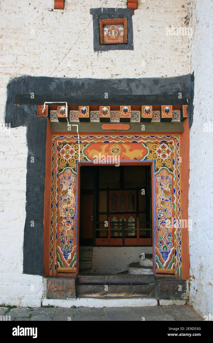 Buddhistische Festung (DZONG) in jakar in Bhutan Stockfoto