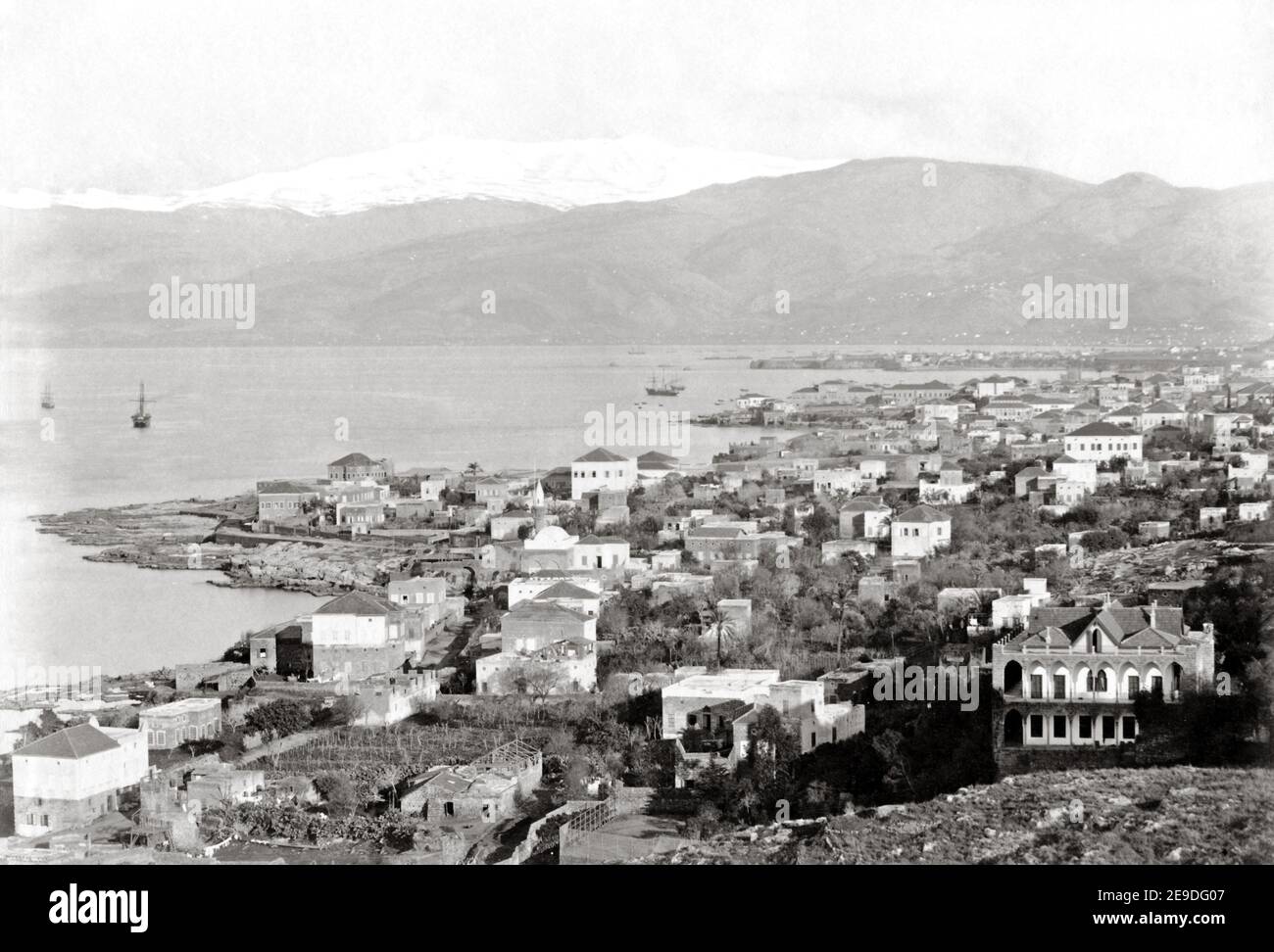 Foto des späten 19th. Jahrhunderts - Ansicht von Beirut, Libanon, c.1880 Stockfoto