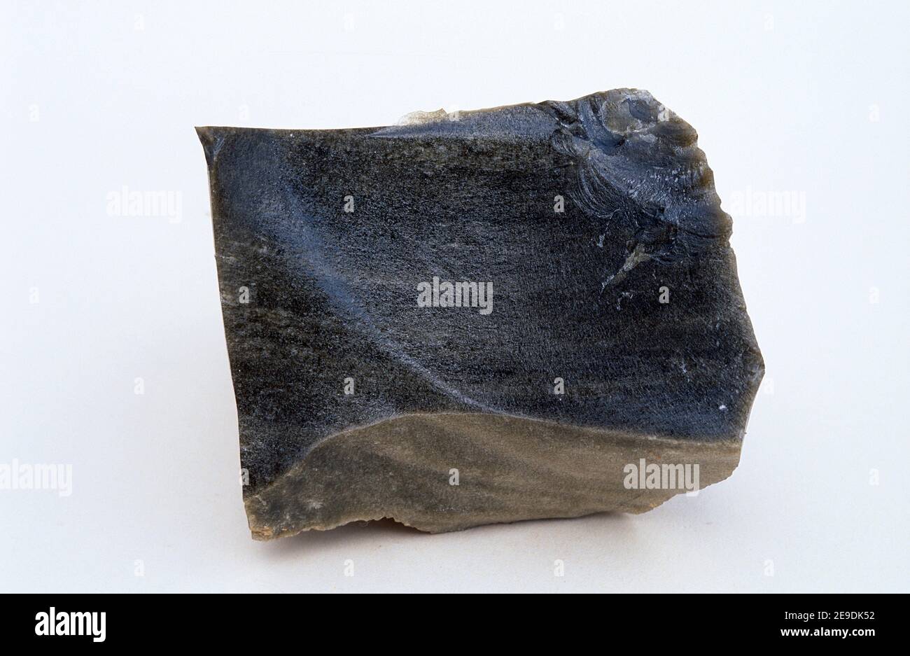 Obsidian ist ein vulkanisches Glas. Probe. Stockfoto
