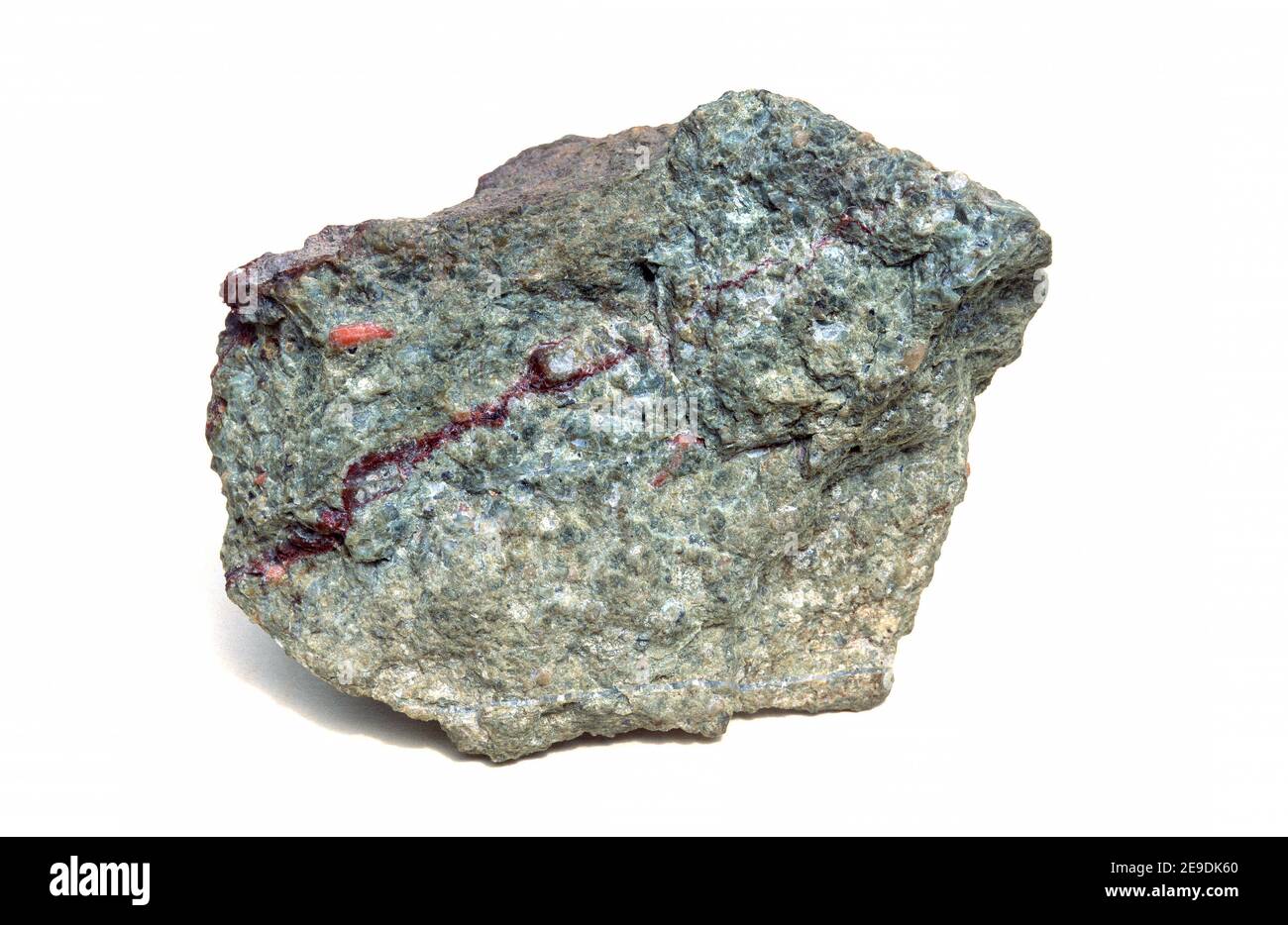 Rhyolit ist ein vulkanisches Gestein, das reich an Kieselsäure ist. Probe. Stockfoto