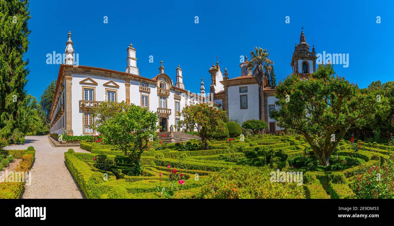 Gärten und Casa de Mateus Anwesen in Portugal Stockfoto