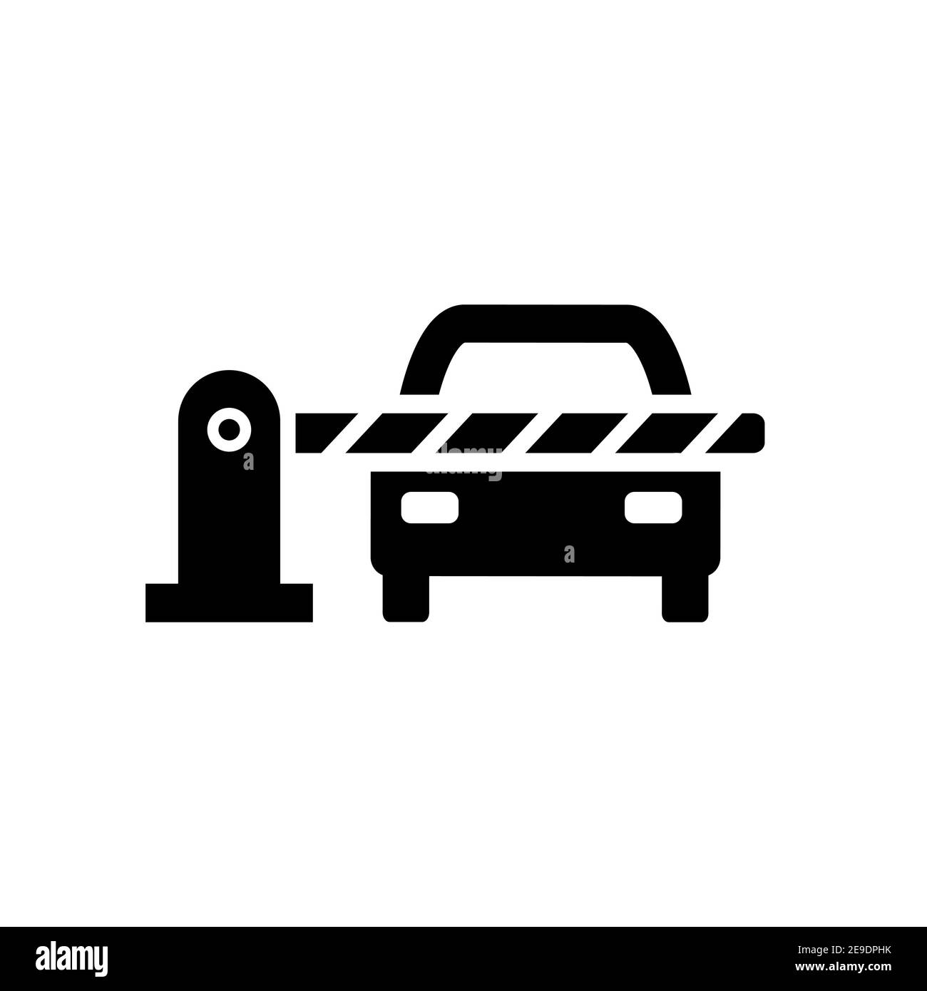 Vector-Symbol für die Absperrung von Autos und Parkplätzen Stock Vektor