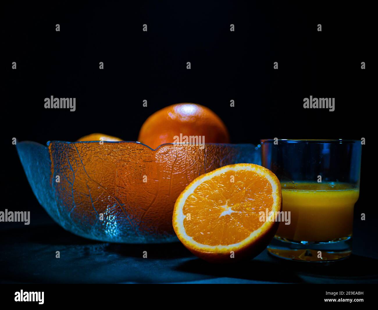 Frisch gepresstes Orange Stockfoto