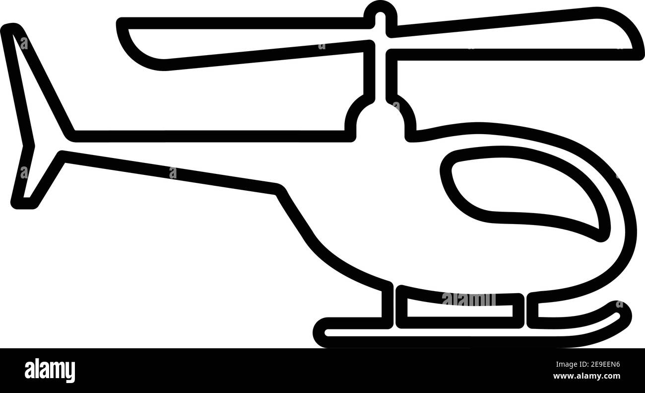 Chopper, Luftfahrzeug, Hubschrauber-Symbol - einfache Vektor-Illustration für Grafik-und Web-Design oder kommerzielle Zwecke. Stock Vektor