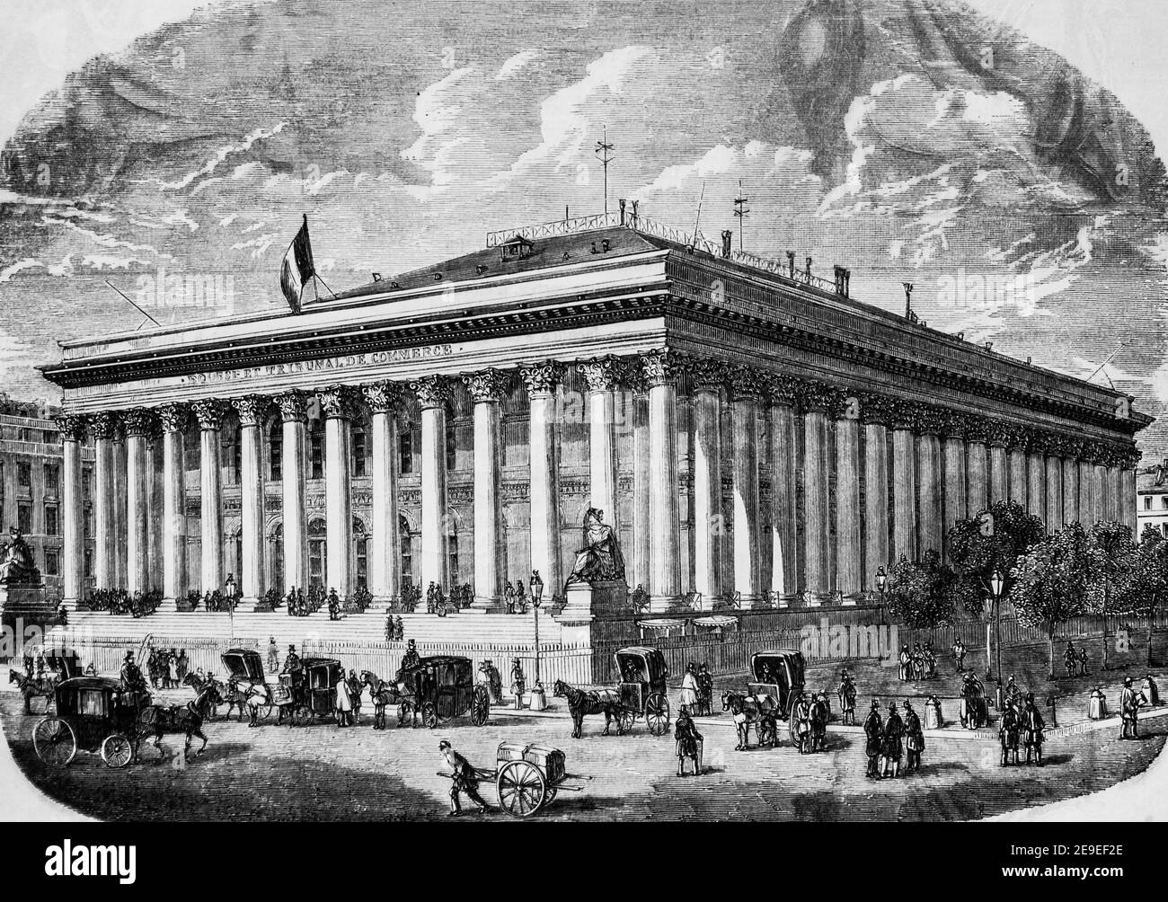 la Bourse de paris, tableau de paris par edmond texier, Herausgeber paulin et le Chavalier 1853 Stockfoto