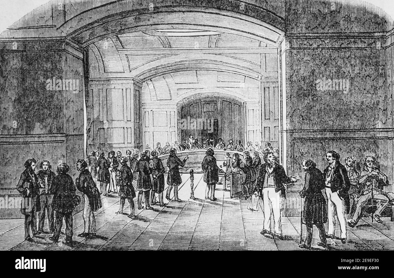 ancienne salle des prud'hommes au palais de Justice, tableau de paris par edmond texier, Herausgeber paulin et le chavalier 1853 Stockfoto