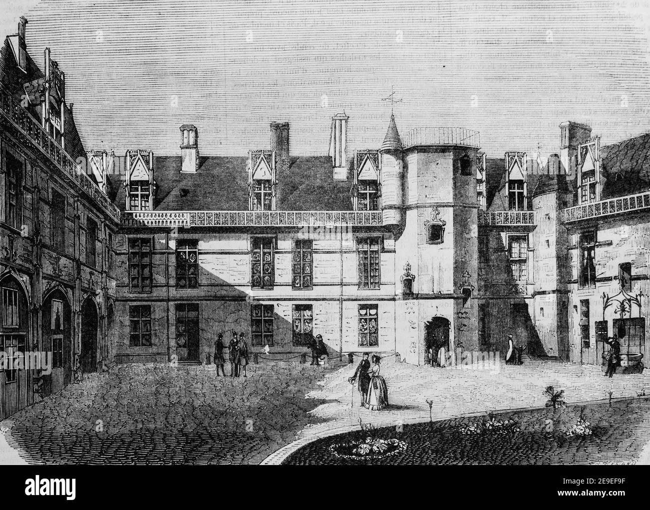 Hotel de cluny, tableau de paris par edmond texier, Herausgeber paulin et le Chavalier 1853 Stockfoto