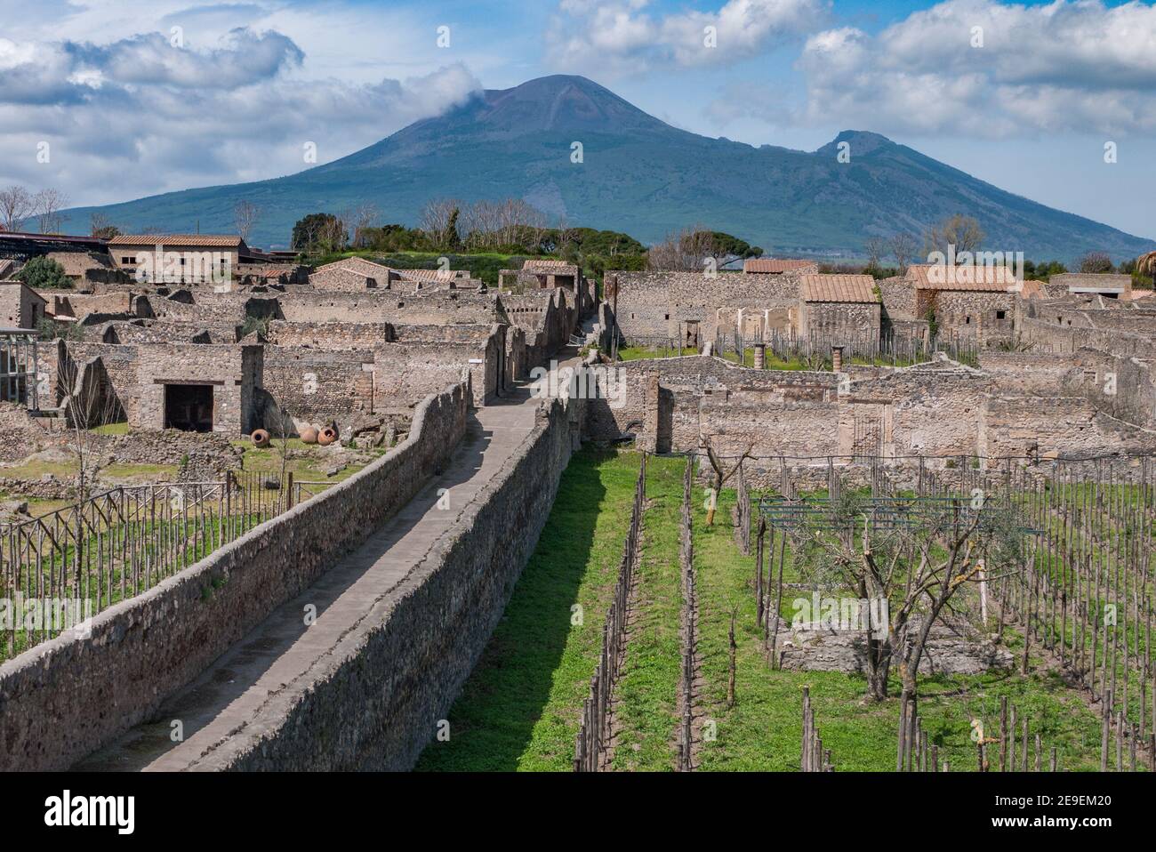 Pompeji, eine antike Stadt in der Nähe von Neapel, Italien, begraben unter vulkanischer Asche beim Ausbruch des Vesuv im Jahr AD79., weitgehend unter der Asche erhalten Stockfoto