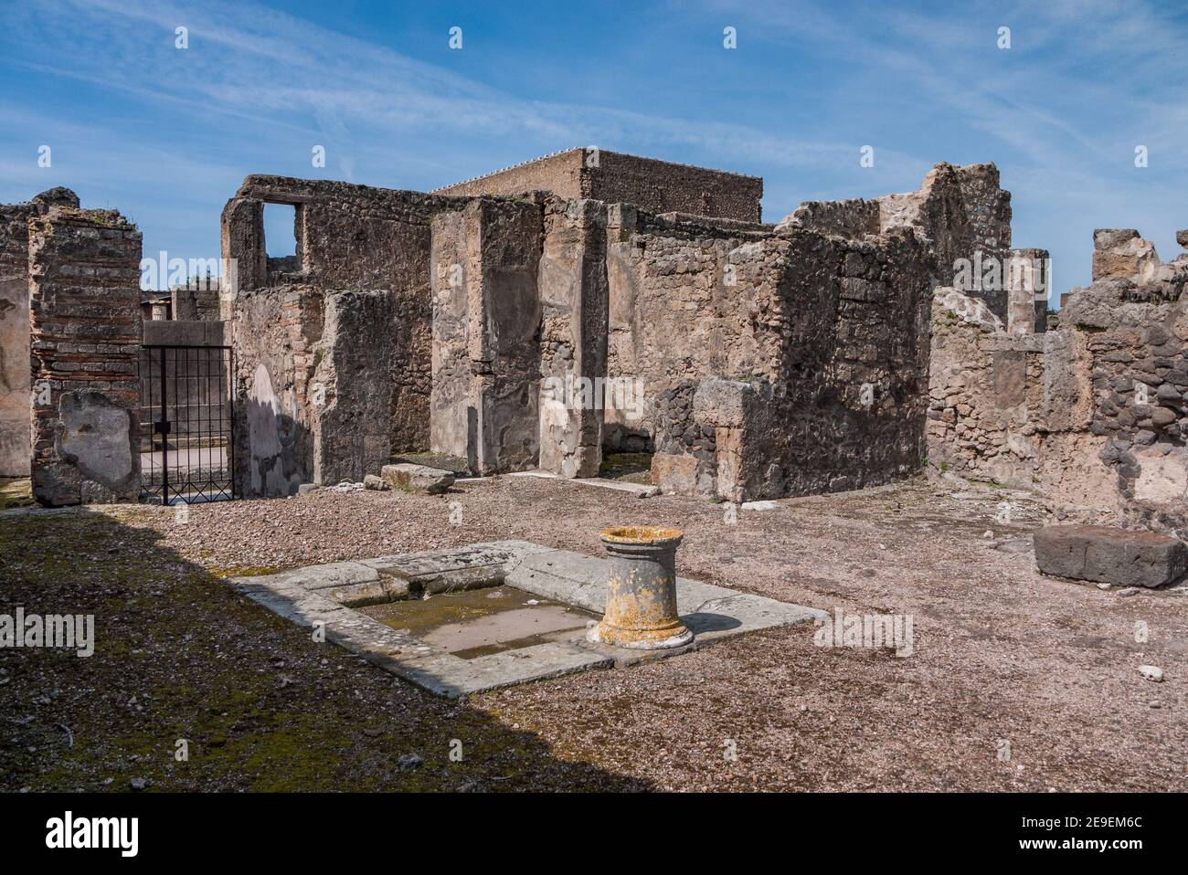 Pompeji, eine antike Stadt in der Nähe von Neapel, Italien, begraben unter vulkanischer Asche beim Ausbruch des Vesuv im Jahr AD79., weitgehend unter der Asche erhalten Stockfoto