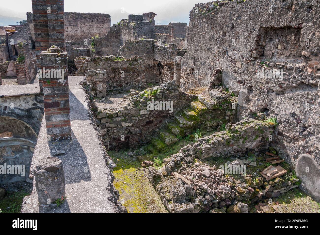 Pompeji, eine antike Stadt in der Nähe von Neapel, Italien, begraben unter vulkanischer Asche beim Ausbruch des Vesuv im Jahr AD79., weitgehend unter der Asche erhalten Stockfoto