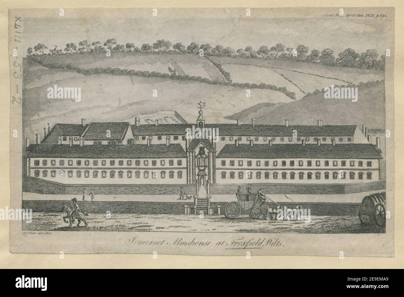 Somerset Almshouse in Froxfield, Wilts. Autor Stone, Jno 43,53.2. Erscheinungsort: [England] Verlag: [Gentleman's Magazine] Erscheinungsdatum: [April 1801.] Art des Artikels: 1 Druck Medium: Radierung Abmessungen: Blatt 11 x 17,5 cm. Ehemaliger Besitzer: George III., König von Großbritannien, 1738-1820 Stockfoto