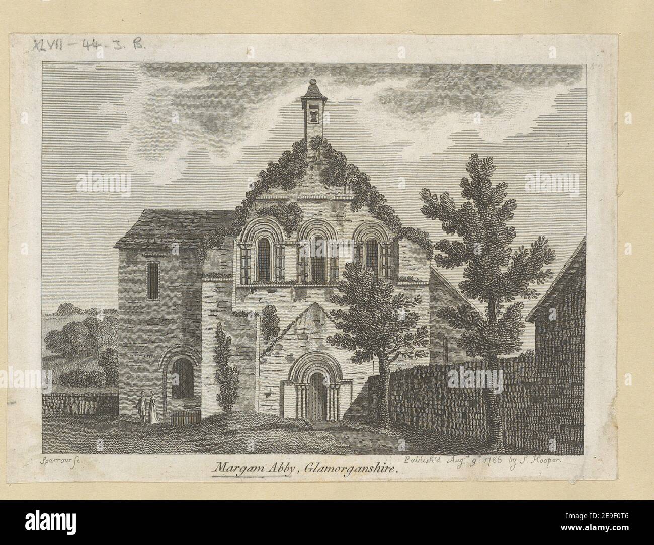 Margam Abby, Glamorganshire. Autor Sparrow, Samuel 47,44.3.B. Erscheinungsort: [London] Verlag: Publish'd Aug.st 9.Th 1786 von S. Hooper., Erscheinungsdatum: [1786] Objekttyp: 1 Druck Medium: Radierung Maße: Blatt 12,2 x 16,5 cm [getrimmt innerhalb Plattenmark] ehemaliger Besitzer: George III., König von Großbritannien, 1738-1820 Stockfoto