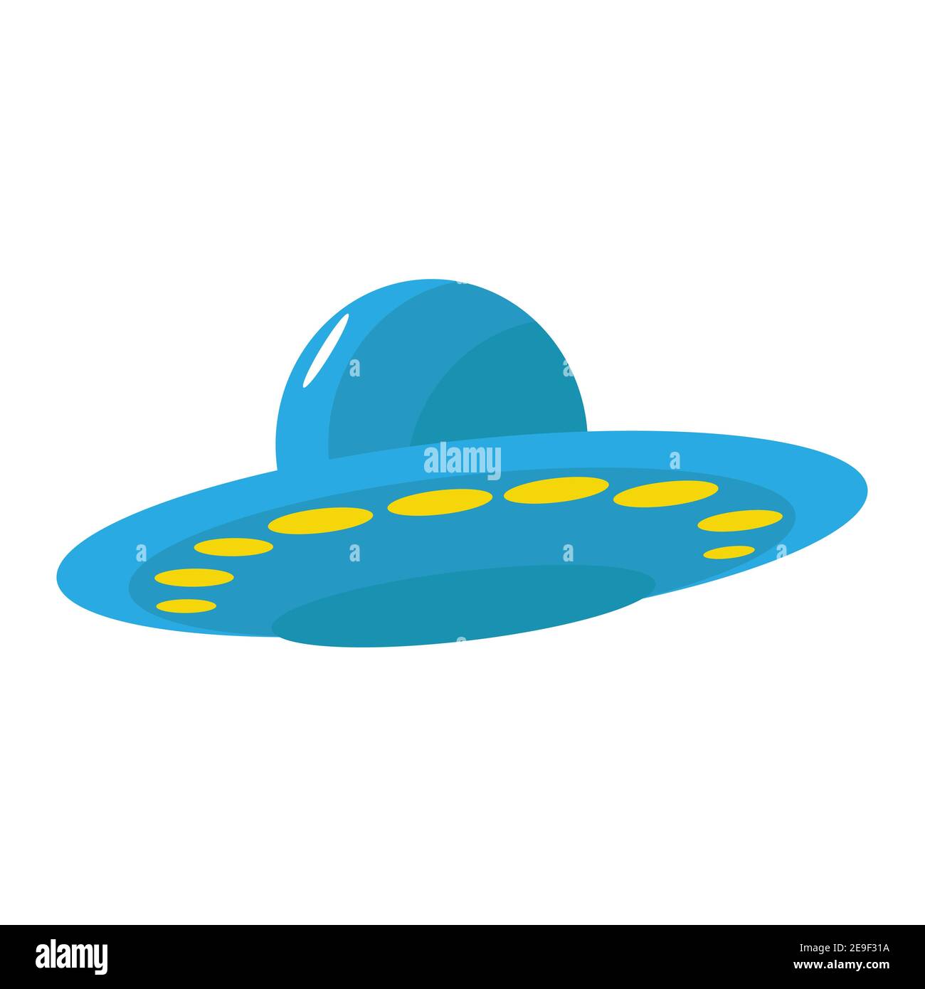 UFO-Raumschiff Vektor-Illustration Stock Vektor