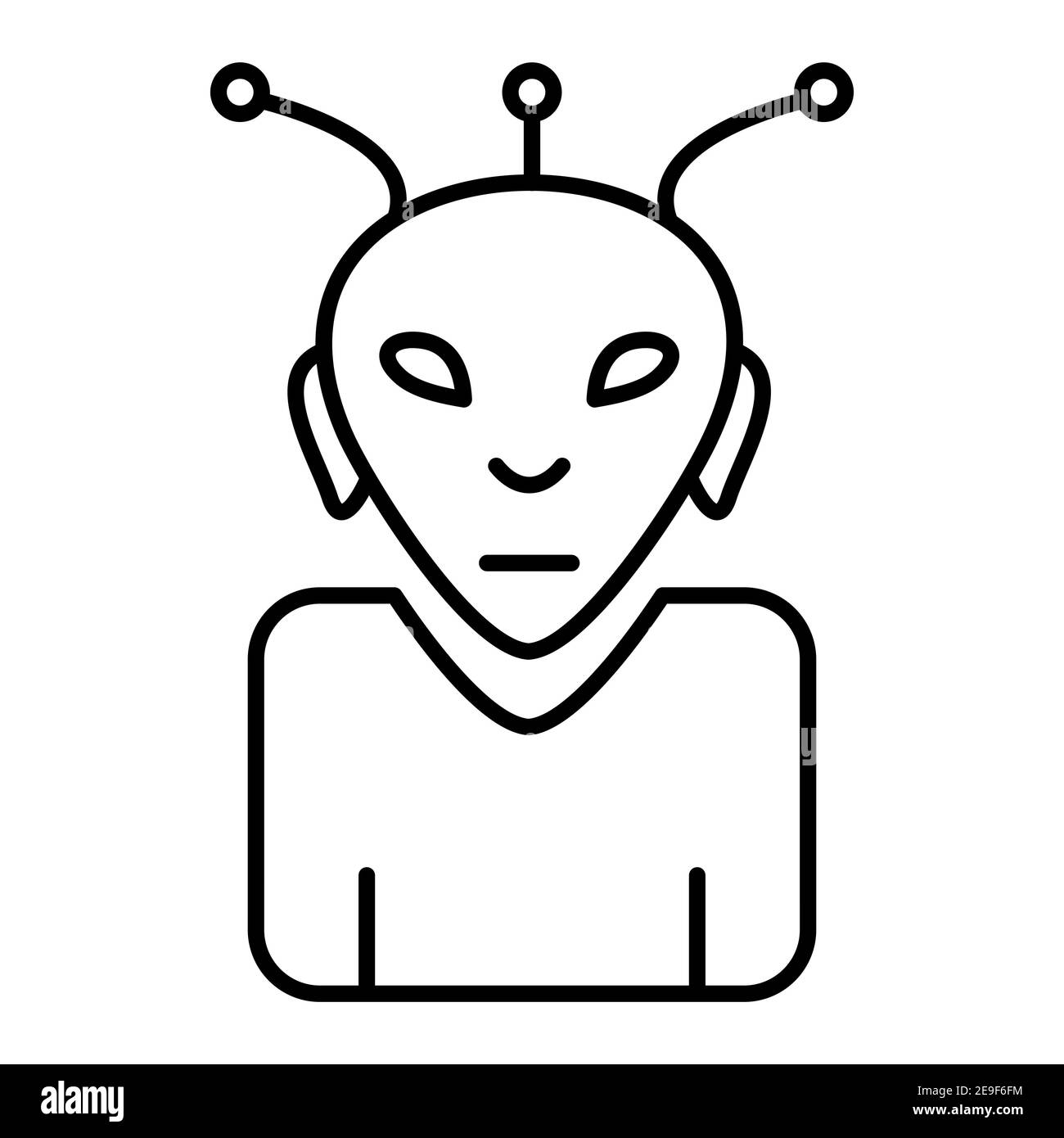 Illustration Alien Gliederungssymbol Design Stockfoto