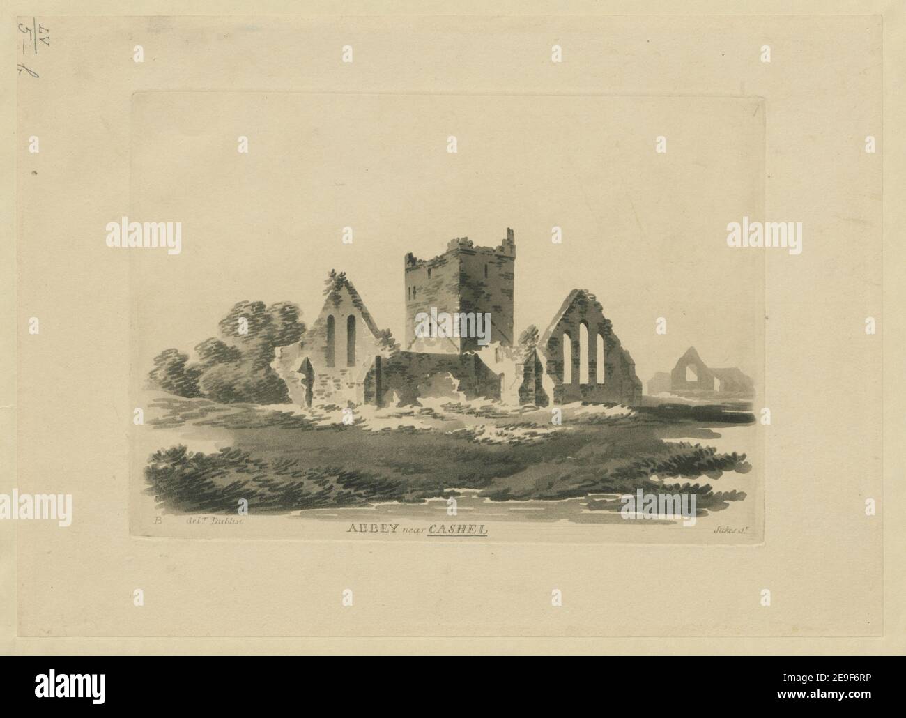 Abbey in der Nähe von Cashel Autor Jukes, Francis 55,5.B. Erscheinungsort: [London] Verlag: [F. Jukes] Erscheinungsdatum: [1804 c.] Art des Artikels: 1 Druck Medium: Aquatinta Maße: Platemark 16,8 x 24,0 cm. Ehemaliger Besitzer: George III., König von Großbritannien, 1738-1820 Stockfoto