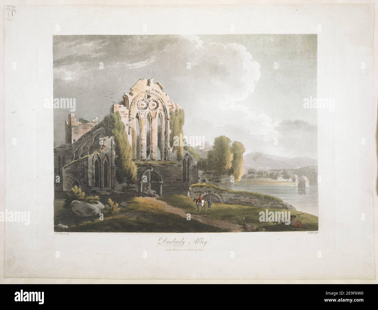 Dunbrody Abbey. Autor Alken, Samuel 55,37.1. Erscheinungsort: London Verlag: Herausgegeben von T.S. Roberts Augst 1 1796., Erscheinungsdatum: [August 1 1796] Artikelnummer: 1 Druckmedium: Aquatinta und Radierung mit Handkolorierung Maße: Platemark 36,9 x 47,3 cm, auf Blatt 43,1 x 58,4 cm ehemaliger Besitzer: George III., König von Großbritannien, 1738-1820 Stockfoto