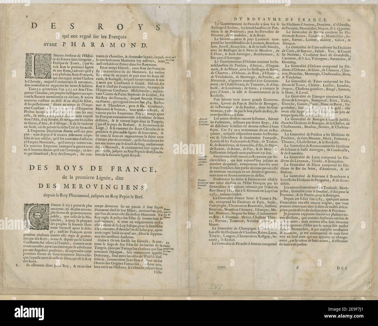 GALLIA, VULGO LA FRANCE. Karteninformationen: Titel: GALLIA, vulgo LA FRANCE. 56,7. Erscheinungsort: [Amsterdam] Verlag: [Joan Blaeu] Erscheinungsdatum: [1665?] Art des Artikels: 1 Druck Medium: Kupferstich Maße: 41,3 x 54,4 cm ehemaliger Besitzer: George III, König von Großbritannien, 1738-1820 Stockfoto
