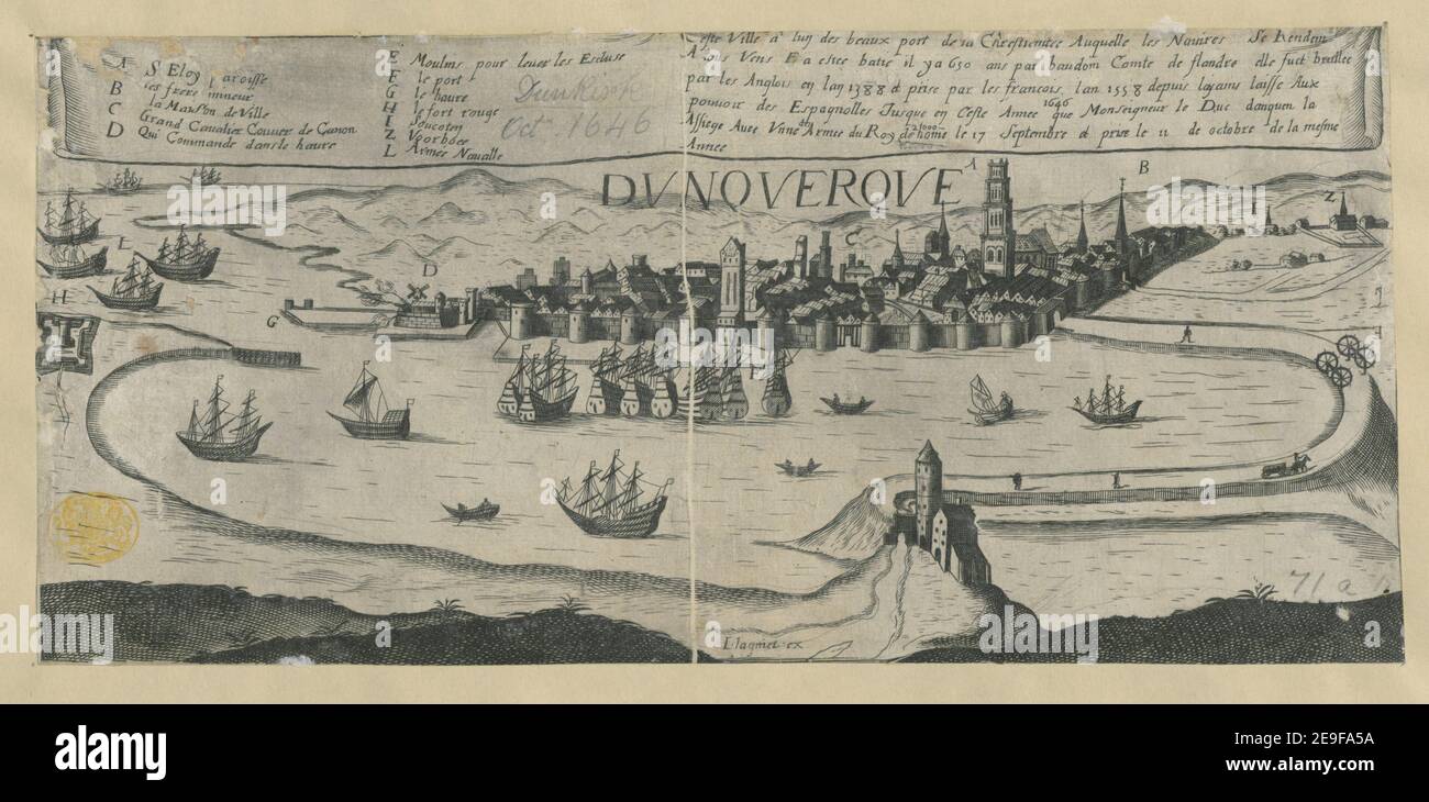 DVNQVERQVE Visuelle Materialinformationen: Titel: DVNQVERQVE. 61,71.a,1. Erscheinungsort: [Paris] Verlag: I. lagniet ex., Erscheinungsdatum: [Ca. 1646?] Art des Artikels: 1 Druck Medium: Radierung Maße: Blatt 15 x 32,5 cm (getrimmt) ehemaliger Besitzer: George III, König von Großbritannien, 1738-1820 Stockfoto