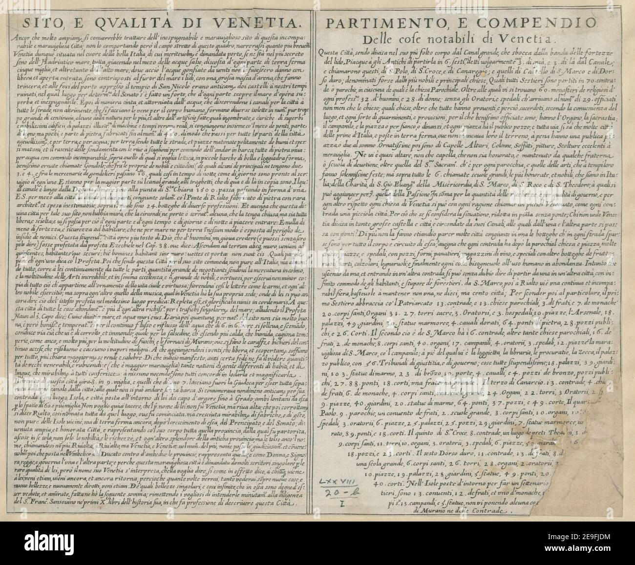 ORIGINE DEL PRENCIPATO DI VENETIA Autor Oselli, Gaspare 78,20.b,1. Erscheinungsort: [Venedig] Verlag: In Venetia appresso Gio: Batt.a Mazza e Gasparo Uccelli, Erscheinungsdatum: [Zwischen 1560 und 1580.] Art des Artikels: 3 Seiten Maße: Jede Seite 25 x 30 cm ehemaliger Besitzer: George III, König von Großbritannien, 1738-1820 Stockfoto