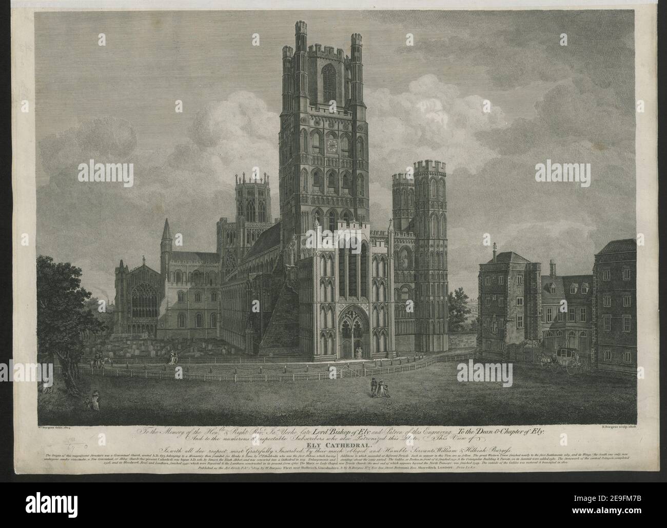 Zur Erinnerung an die Hon.ble & Right Rev.d Jas. Yorke, verstorbener Lord Bishop of Ely, und Patron dieser Gravur. An den Dekan und das Kapitel von Ely. Und an die zahlreichen & respektablen Abonnenten, die auch diese Pla-Autor Burgess, Hilkiah 8,69.o. Ort der Veröffentlichung: [London , Holstrand] Verlag: Veröffentlicht als das Gesetz leitet Feby. 1st 1809, von W. Burgess near HolBeach, Lincolnshire, , von H. Burgess No. 7 New Inn Street, Bateman's Row, Shoreditch London. Preis L1,8.0., Erscheinungsdatum: [1809] Art der Artikel: 1 Print Medium: Radierung und Gravur Dimensio Stockfoto