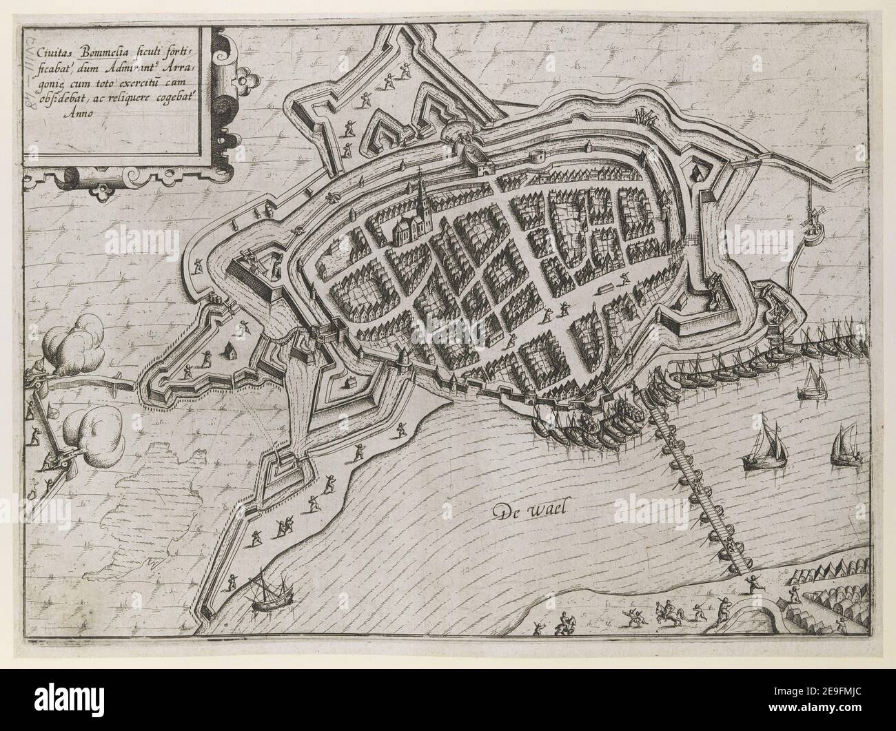 CIVITAS Bommelia sicuti fortis Autor Guicciardini, Lodovico 108,48. Erscheinungsort: [Amsterdam] Verlag: [Cornelis Claesz] Erscheinungsdatum: [1609 c.] Objekttyp: 1 Karte Medium: Kupferstich Maße: 23,8 x 32,5 cm ehemaliger Besitzer: George III, König von Großbritannien, 1738-1820 Stockfoto