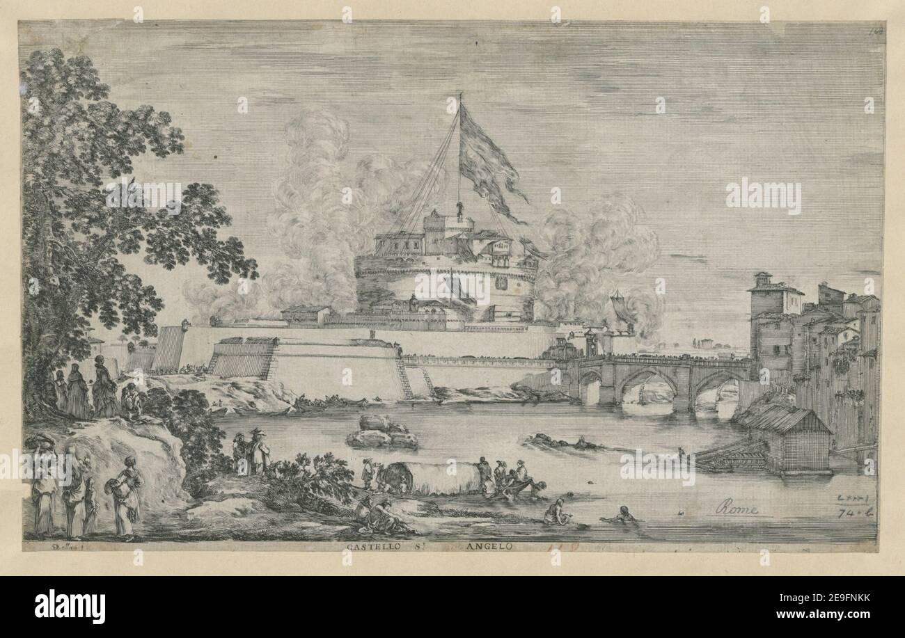 CASTELLO St. ANGELO Autor della Bella, Stefano 81,74.B. Erscheinungsort: [Rom], Erscheinungsdatum: [Um 1634] Objekttyp: 1 Druckmedium: Radierung Maße: 20,5 x 32. 5 cm ehemaliger Besitzer: George III., König von Großbritannien, 1738-1820 Stockfoto