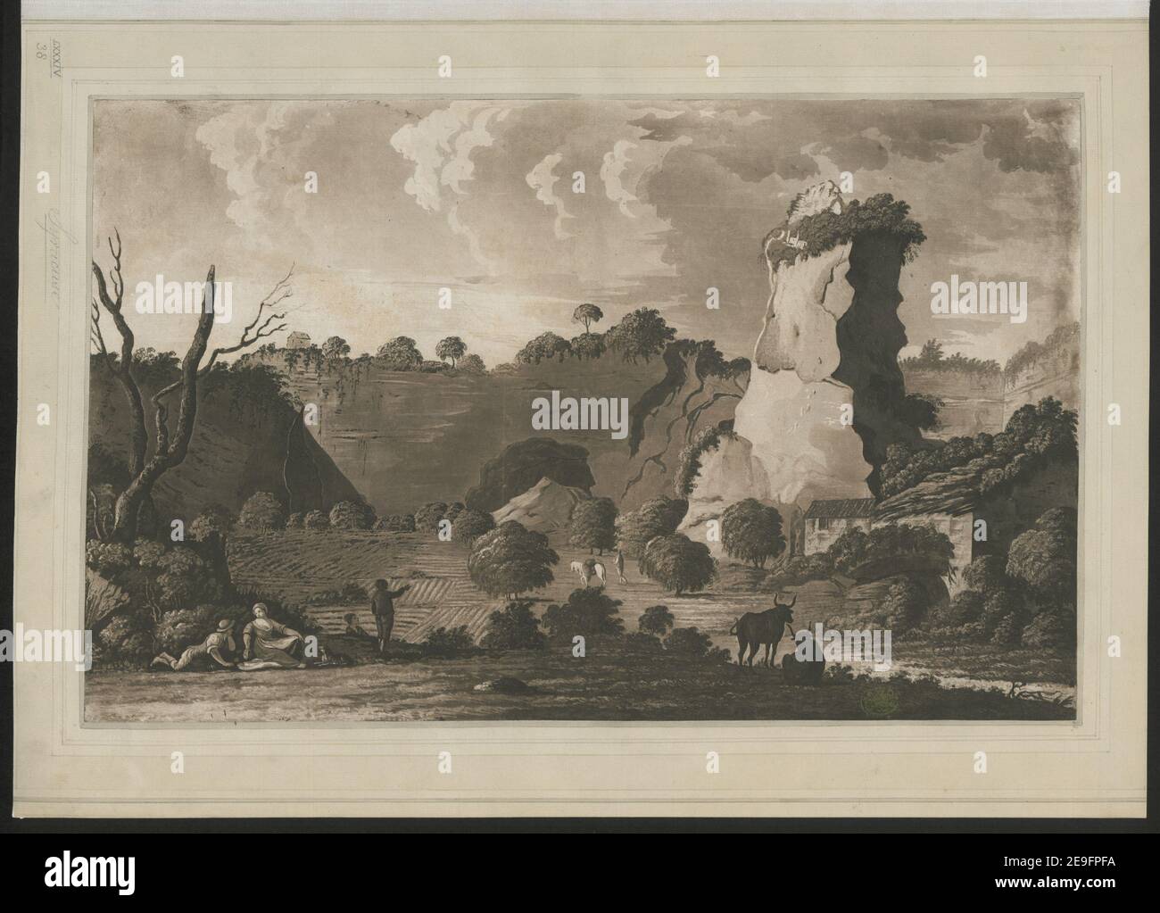 Blick auf das Ohr von Dyonisius, Syrakus. Autor Robertson, Archibald 84,38. Erscheinungsort: [London] Verlag: [Verlag nicht identifiziert] Erscheinungsdatum: [1783] Art der Publikation: 1 Print Medium: Aquatinta und Radierung gedruckt in Sepia Maße: Blatt 33,4 x 53 cm, auf Träger 43,7 x 60,5 cm ehemaliger Besitzer: George III, King of Great Britain, 1738-1820 Stockfoto