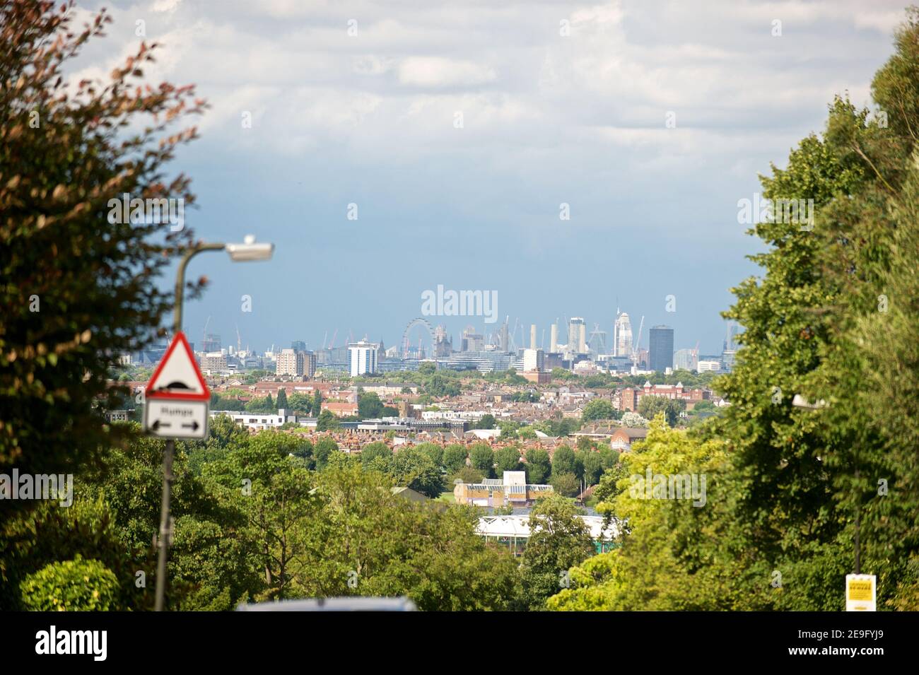 Blick auf London vom Wimbledon Village Stockfoto