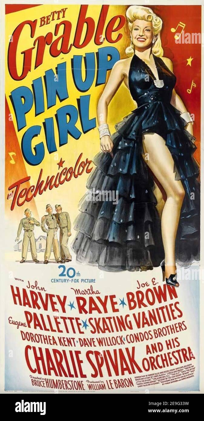 PIN UP MÄDCHEN 1944 20th Jahrhundert Fox Film mit Betty Grable Stockfoto